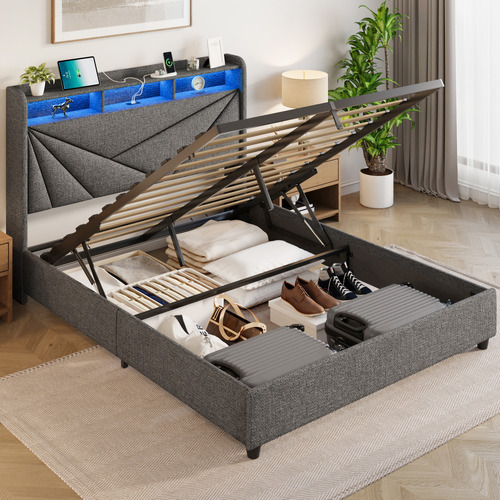 Winsted-Upholstered-Gas-Lift-Storage-Bed-with-LED