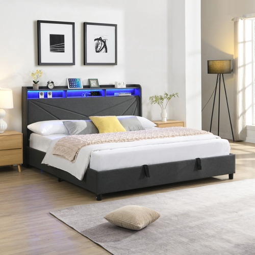 Winsted-Upholstered-Gas-Lift-Storage-Bed-with-LED