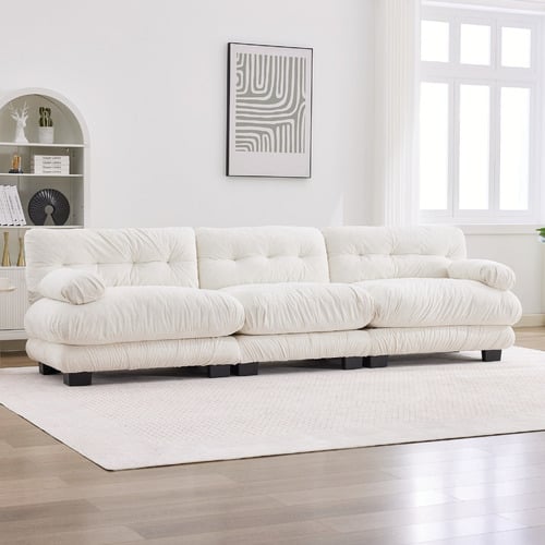 Rizalino Boucle 3 Seater Sofa