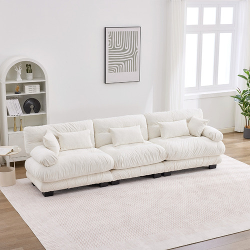 Rizalino Boucle 3 Seater Sofa