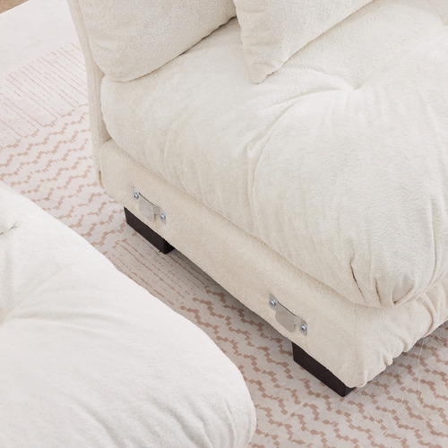 Rizalino Boucle 3 Seater Sofa