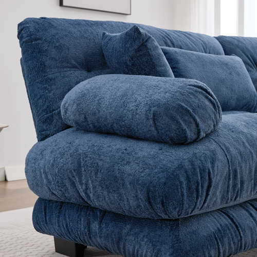 Rizalino Boucle 4 Seater Sofa with Ottoman