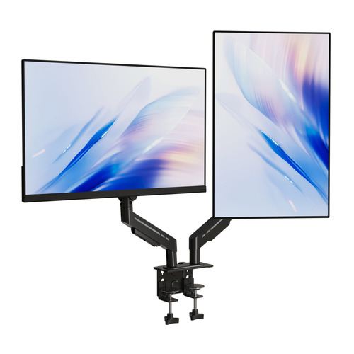 Harley Adjustable Dual Monitor Arm with Desk Clamp