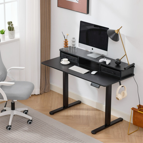 Jannie LED Electric Sit & Stand Desk