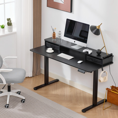 Jannie LED Electric Sit & Stand Desk