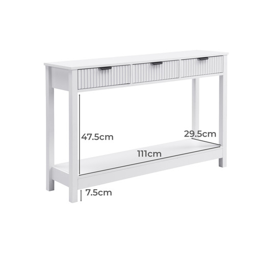 Irie 3 Drawer Console Table