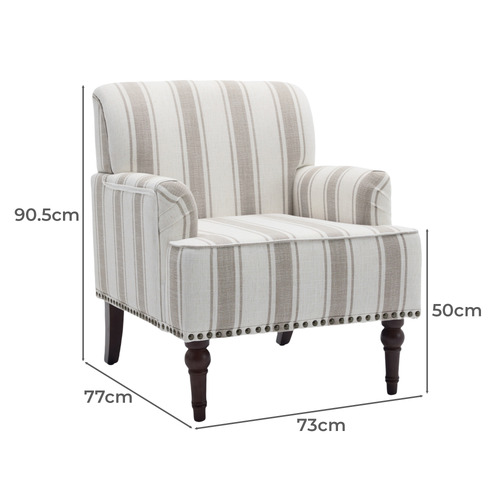 Grecia Striped Accent Chair