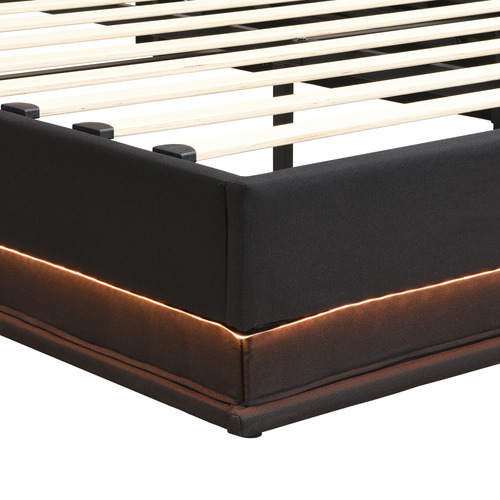 Lawrence Gas Lift Storage Bed with LED