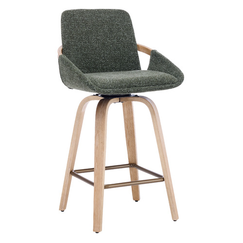 66cm Lucinda Upholstered Swivel Bar Stools