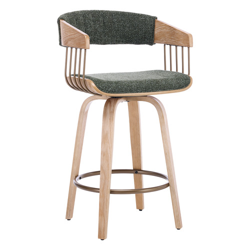 65.5cm Livia Upholstered Swivel Bar Stools