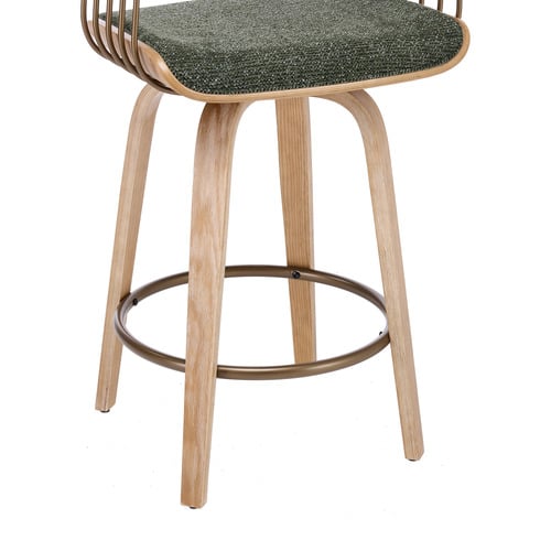 65.5cm Livia Upholstered Swivel Bar Stools
