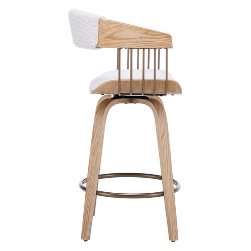 65.5cm Livia Upholstered Swivel Bar Stools
