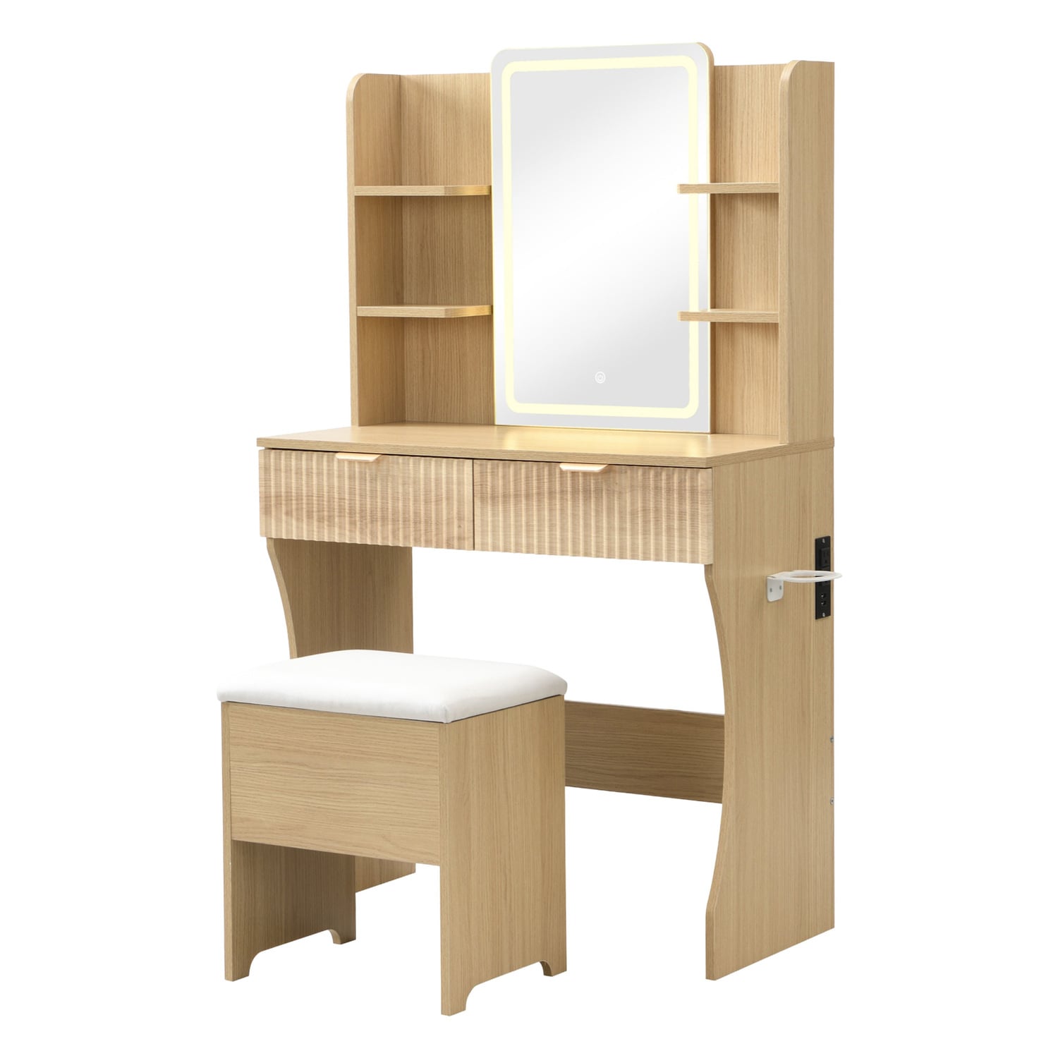 2 Piece Tetia LED Dressing Table & Stool Set