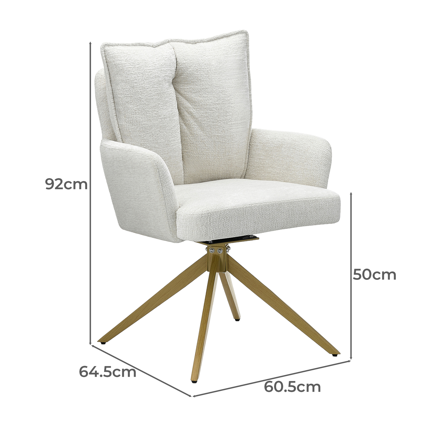 Marnie Chenille Swivel Dining Chairs