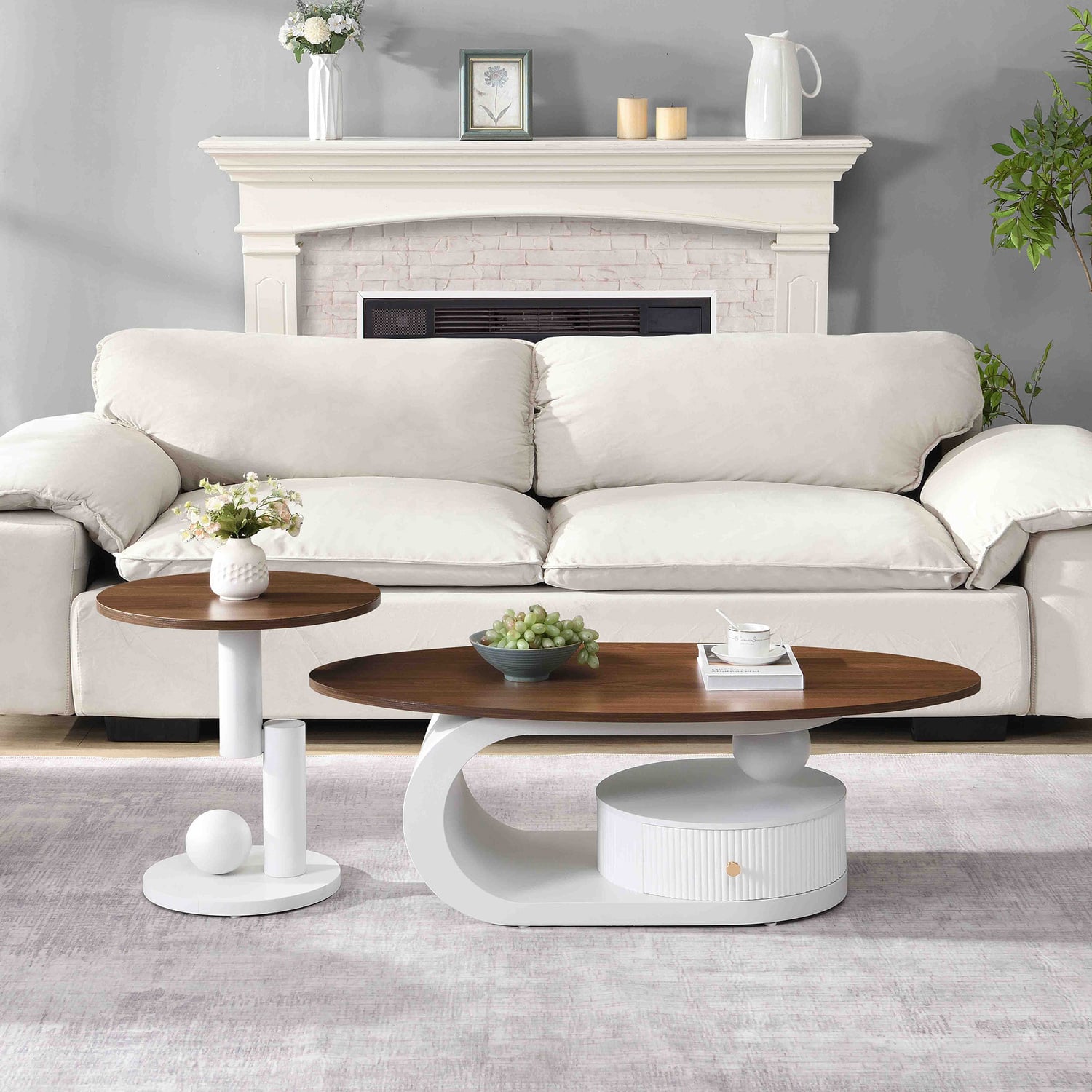 2 Piece Penelope Side & Coffee Table Set