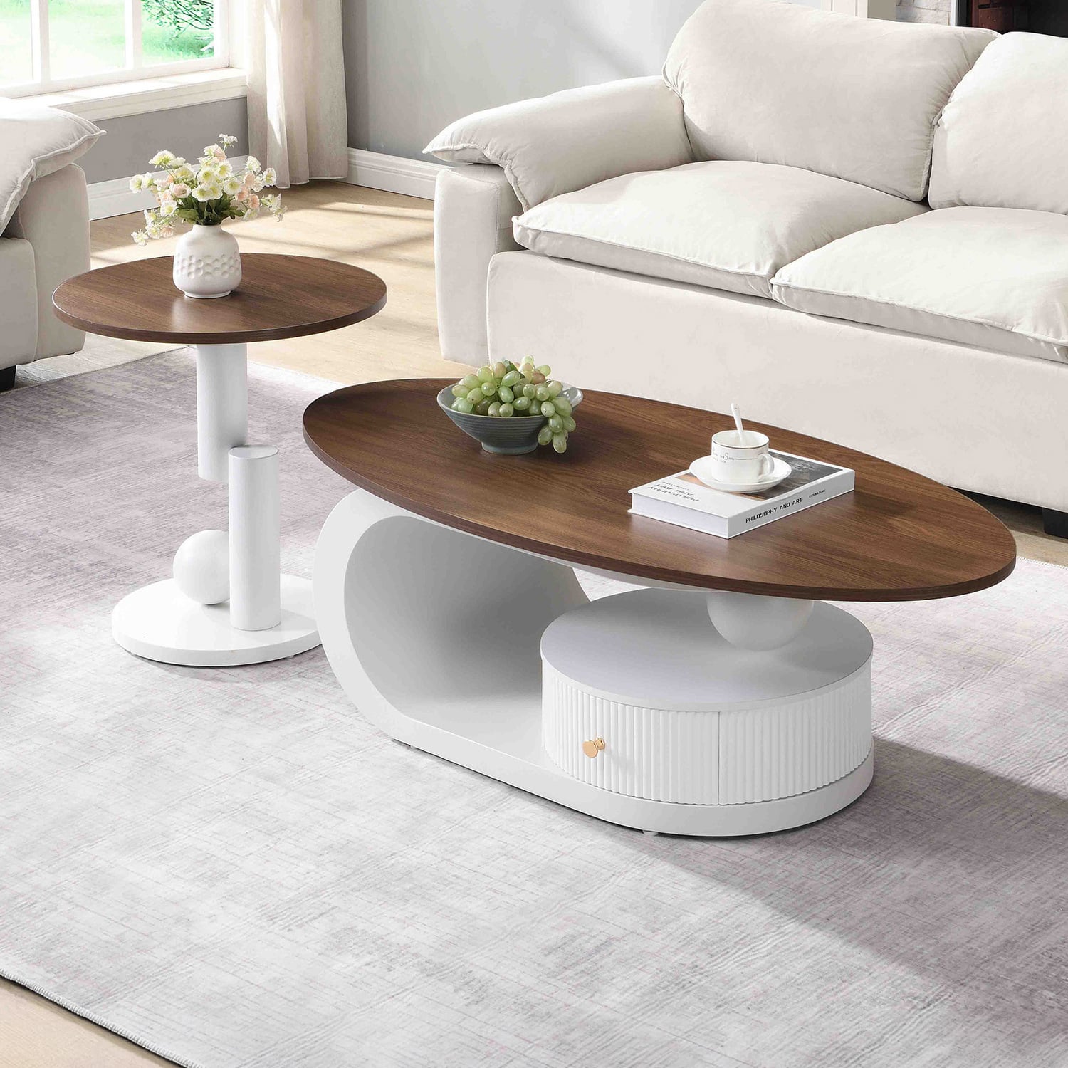 2 Piece Penelope Side & Coffee Table Set