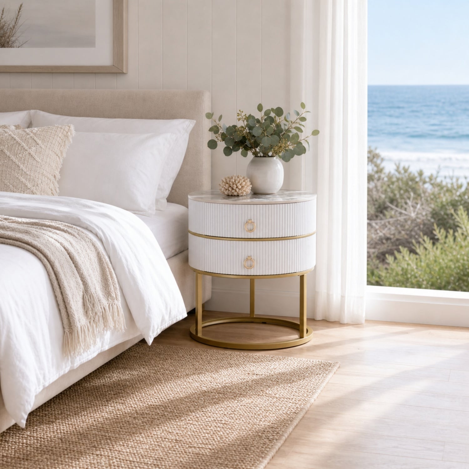 Lulu Sintered Stone Bedside Table