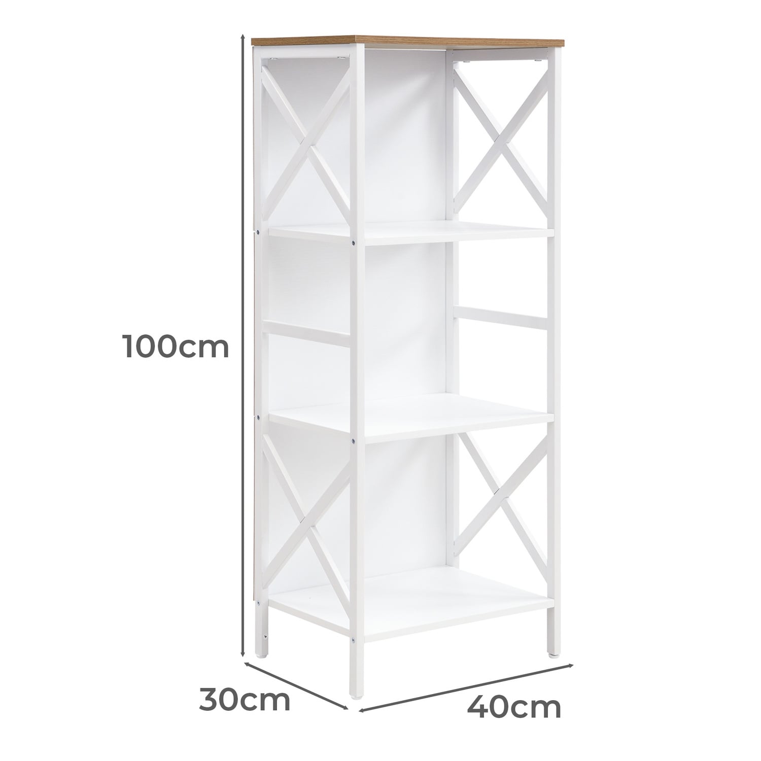Valecrest 4 Tier Bookcase