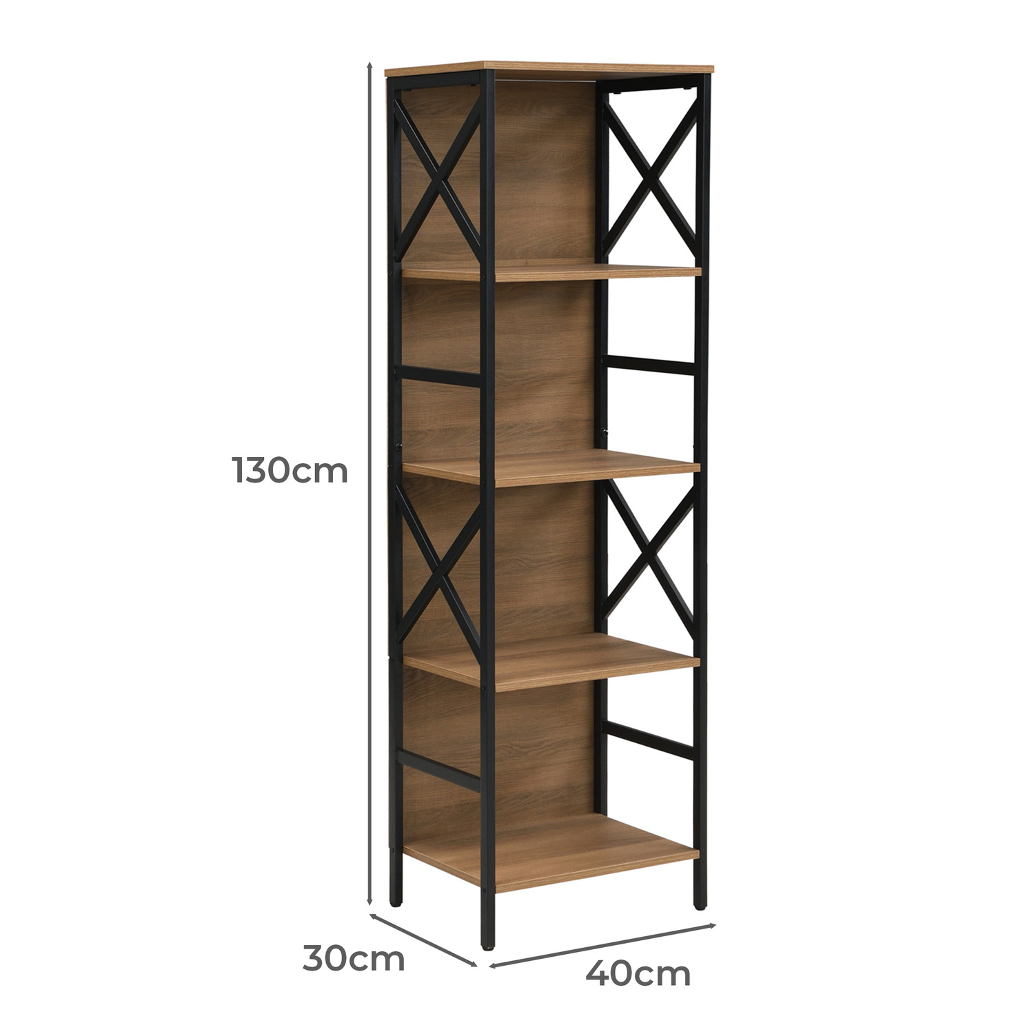 Valecrest 5 Tier Bookcase