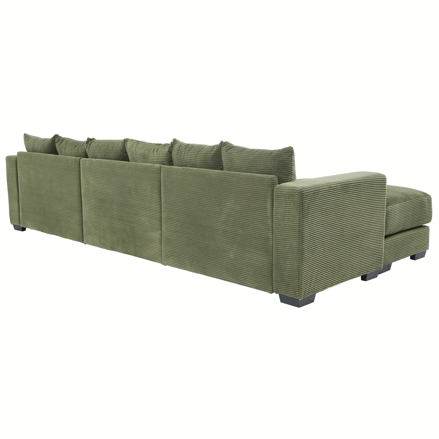 Winona 4 Seater Corduroy Modular Sofa & Ottoman Set