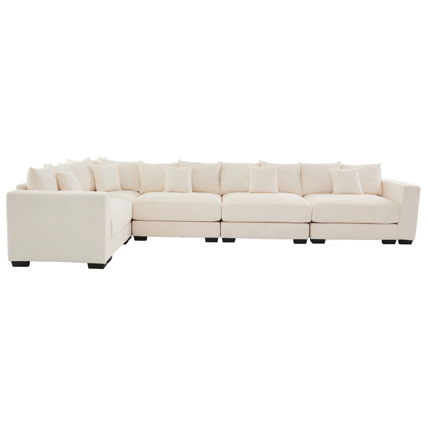 Winona 5 Seater Corduroy Modular Sofa