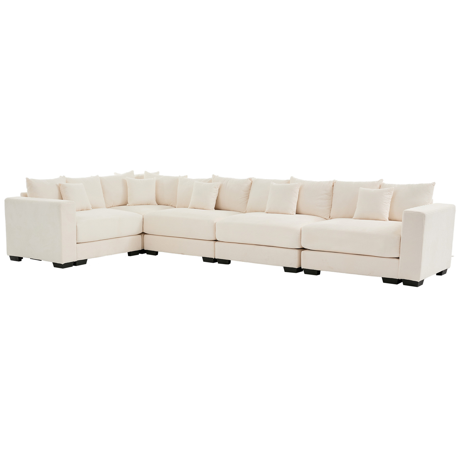 Winona 5 Seater Corduroy Modular Sofa