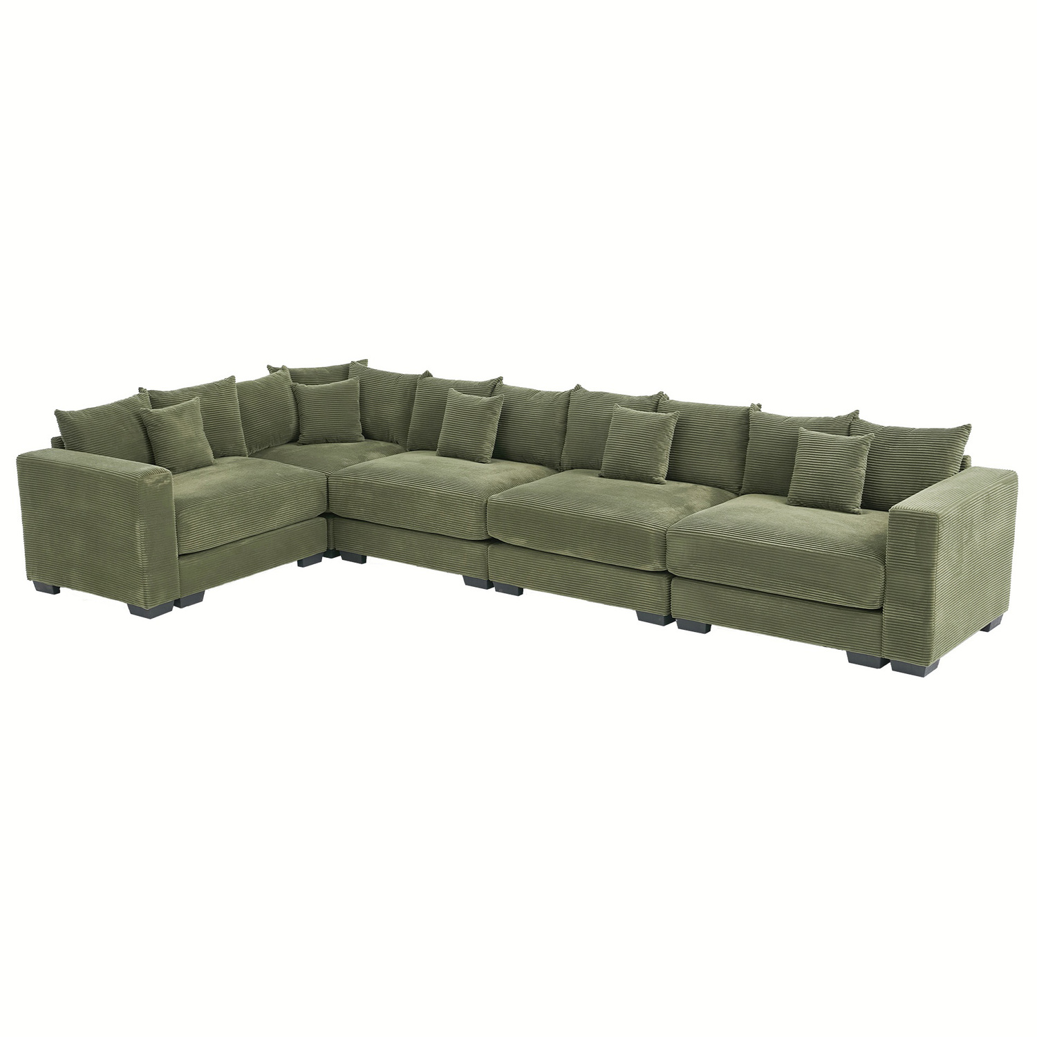 Winona 5 Seater Corduroy Modular Sofa