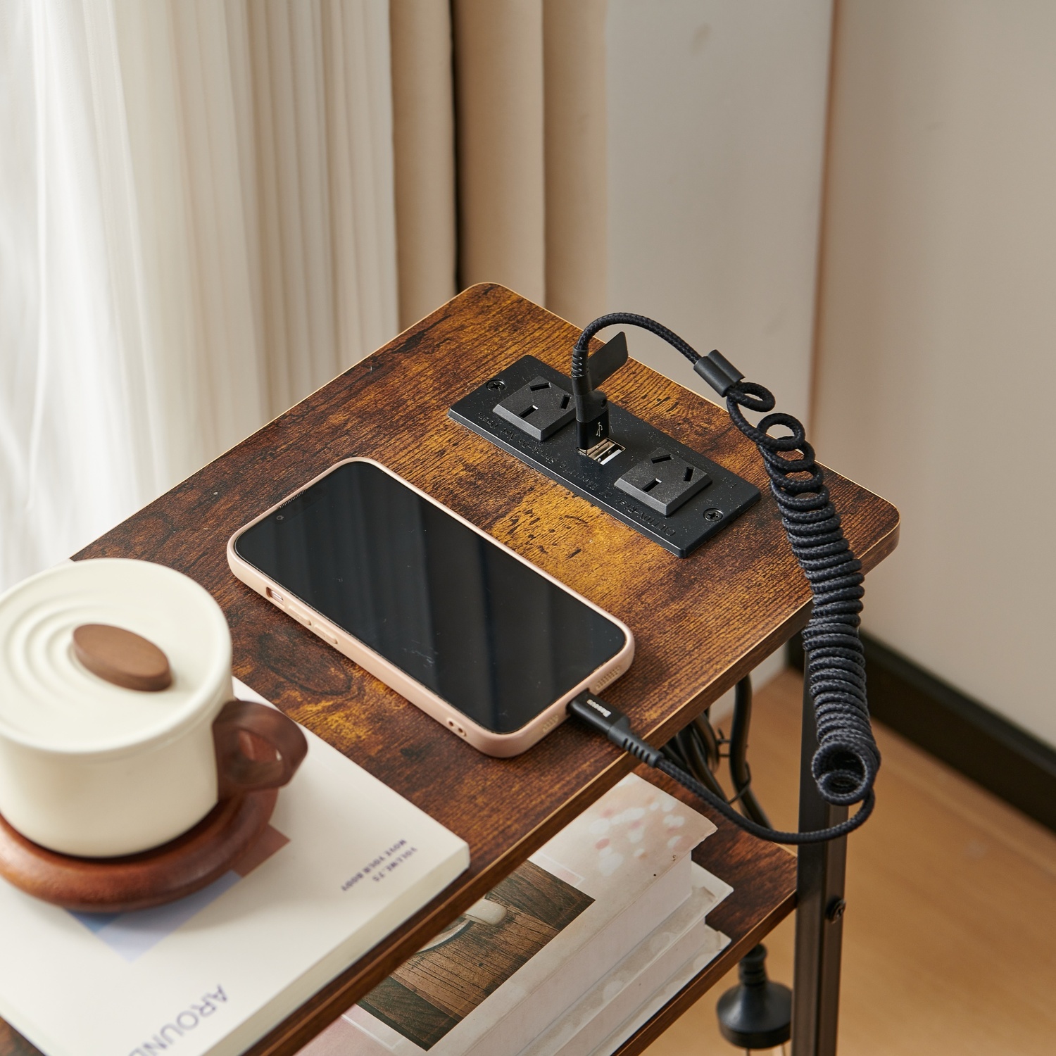 Vista End Table with Charging Station