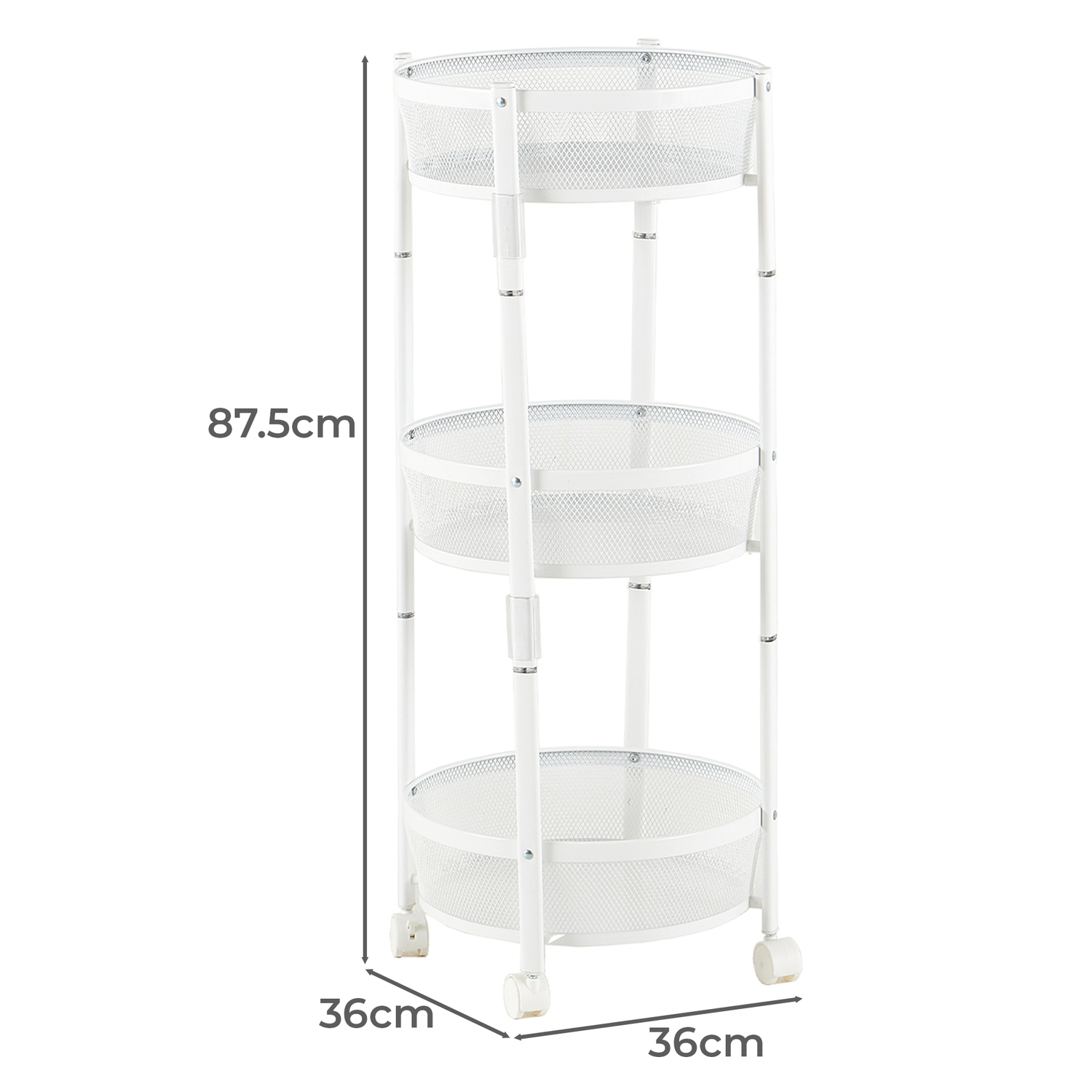 Claremont 3 Tier Foldable Storage Trolley