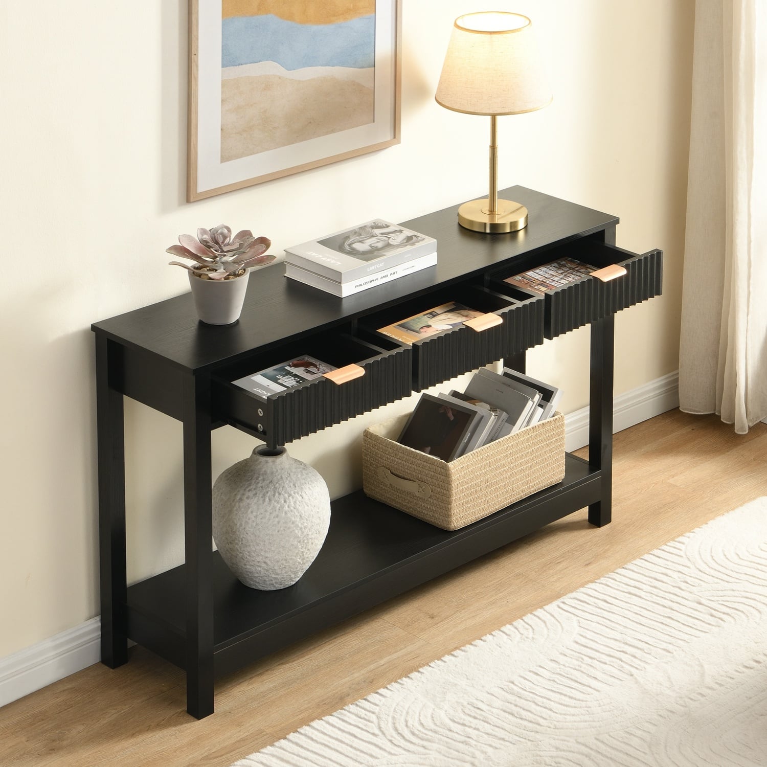Irie 3 Drawer Console Table