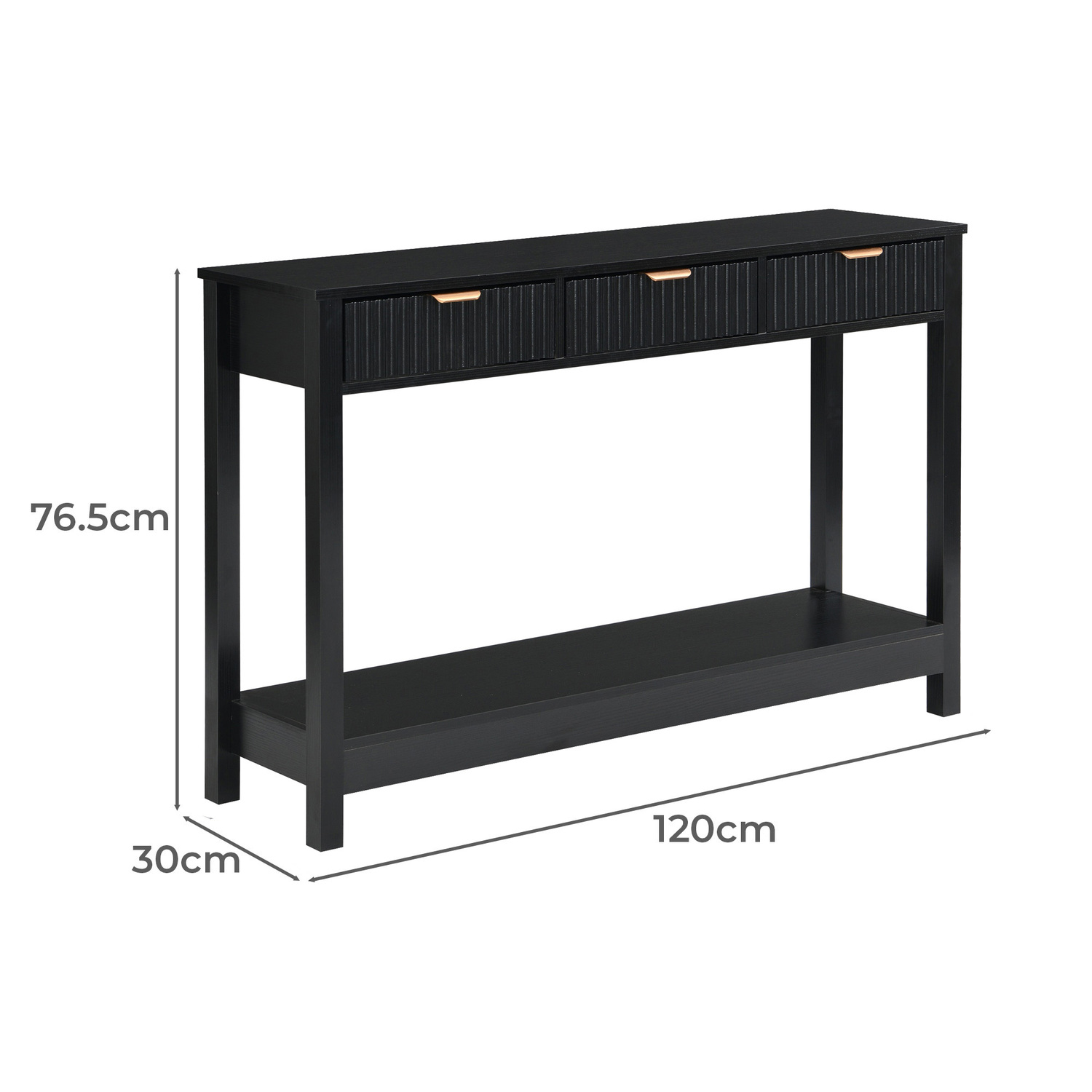 Irie 3 Drawer Console Table