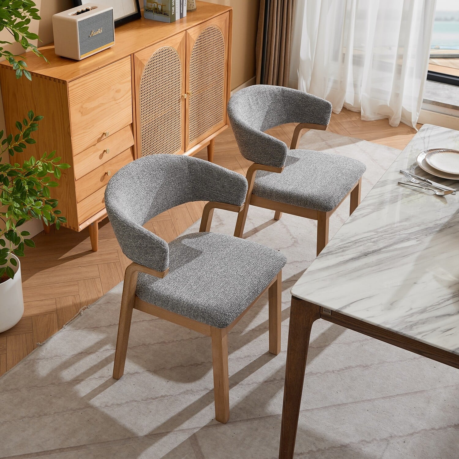 Jade Chenille Dining Chairs