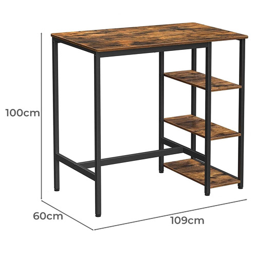 Daria Wooden 3 Shelf Bar Table Temple & ster