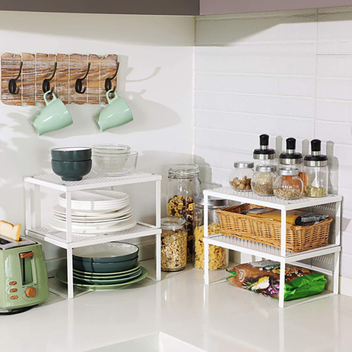 NorfolkHome White Agatha Kitchen Counter Organisers | Temple & Webster