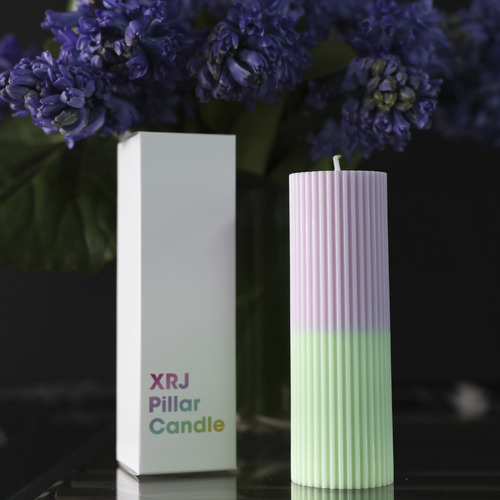 35cm Two Tone Pillar Soy-Blend Candle
