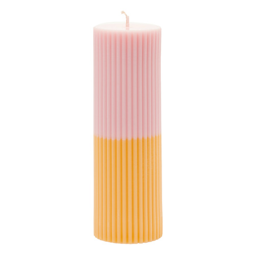 35cm Two Tone Pillar Soy-Blend Candle