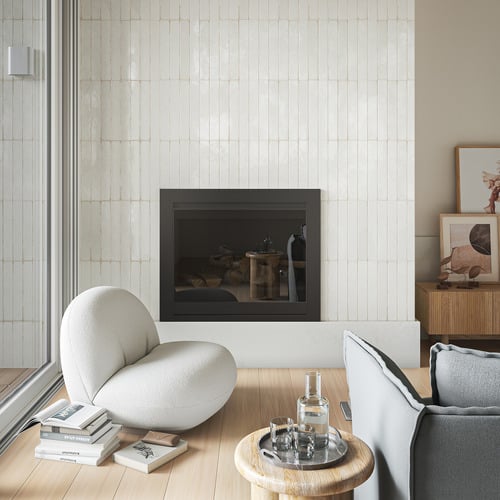 Craquel White Subway Ceramic Tile