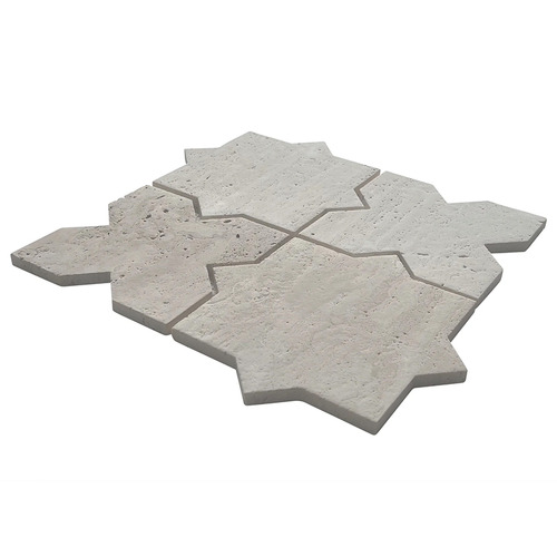 Apollo Beige Star & Cross Travertine Mosaic Tile