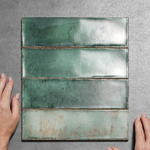 Seville Jade Green Subway Ceramic Tile | Temple & Webster