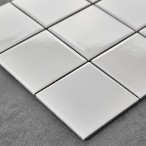 Stanmore White Small Square Porcelain Mosaic Tile