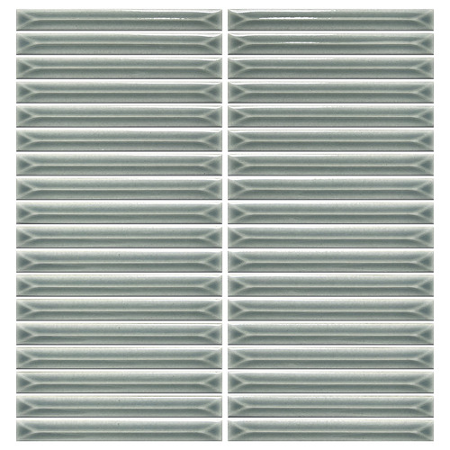 Akira Light Grey Kit Kat Porcelain Mosaic Tile