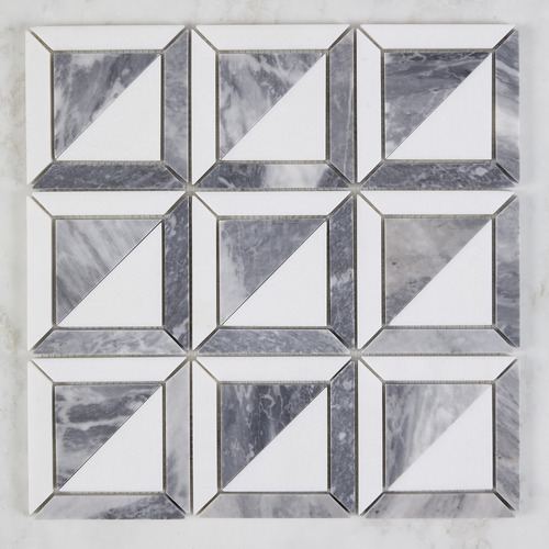 Naima Grey Stone Marble Mosaic Tile