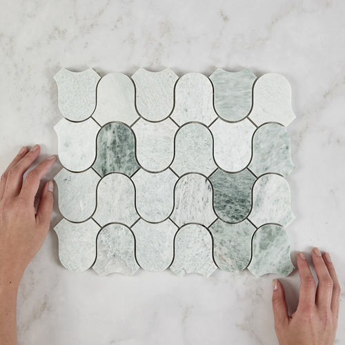 Toru Sage Green Marble Mosaic Tile