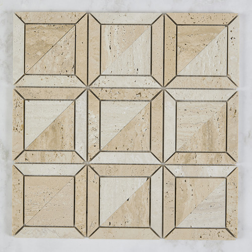 Naima Beige Travertine Mosaic Tile