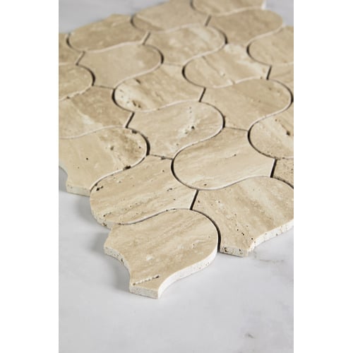 Toru Beige Travertine Mosaic Tile