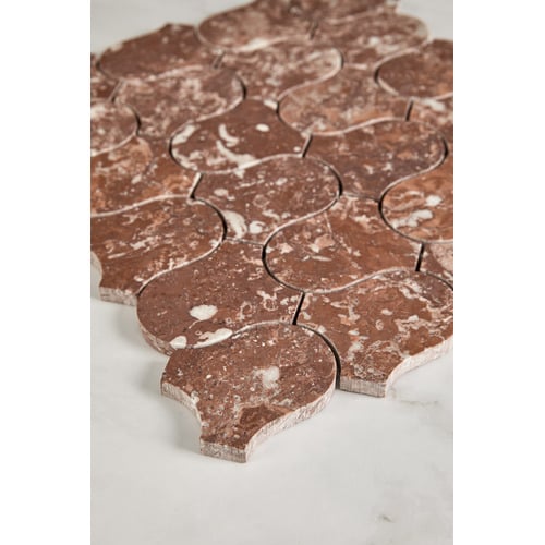 Toru Tuscan Red Marble Mosaic Tile