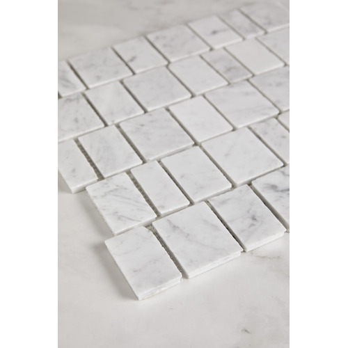 Idris Carrara Marble Mosaic Tile