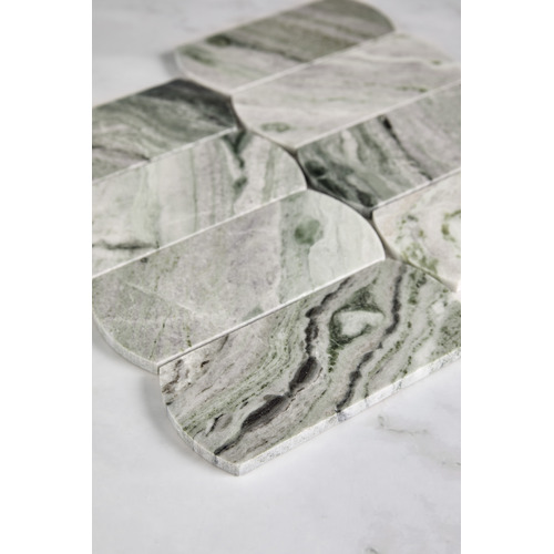 Nassah Honed Green Marble Mosaic Tile