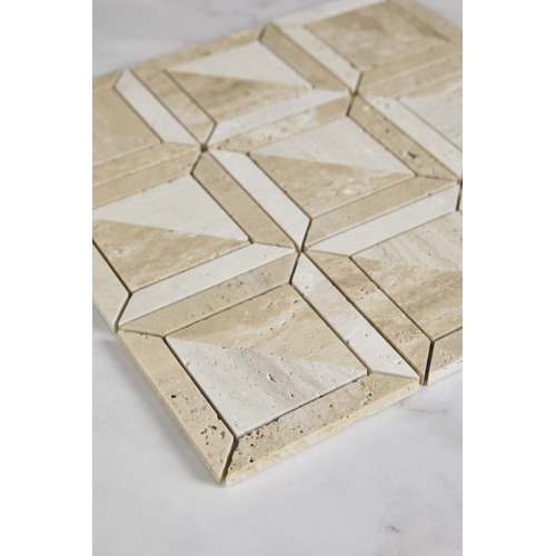 Naima Beige Travertine Mosaic Tile