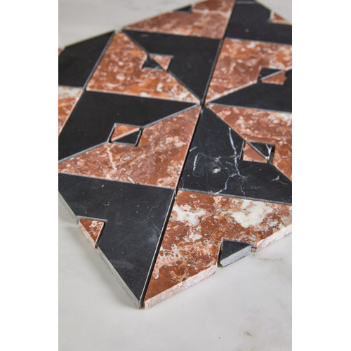 Samira Tuscan Red & Black Marble Mosaic Tile